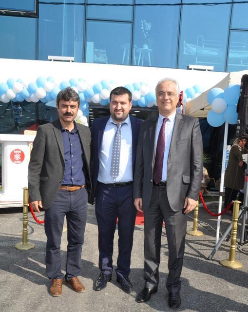 Devlet Hastanesi Başhekimi Dr. Salim İdris Keleşoğlu, Dr. Barış Çoban ve İlçe Sağlık Md. Dr. Özkan Orhun,